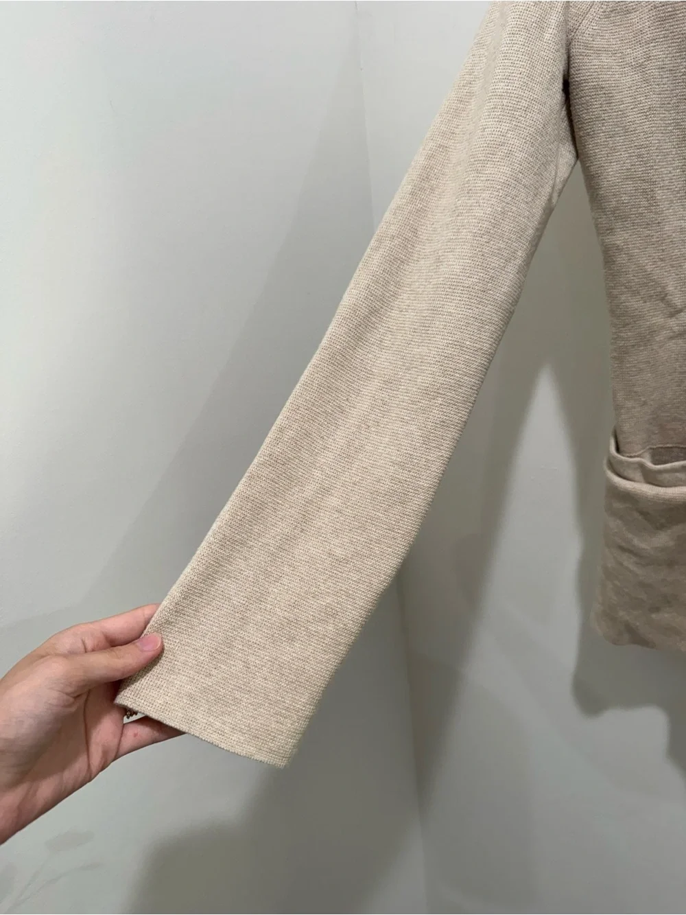 J.Crew Cotton Sweater Blazer‎ Cardigan Oatmeal Beige XS
